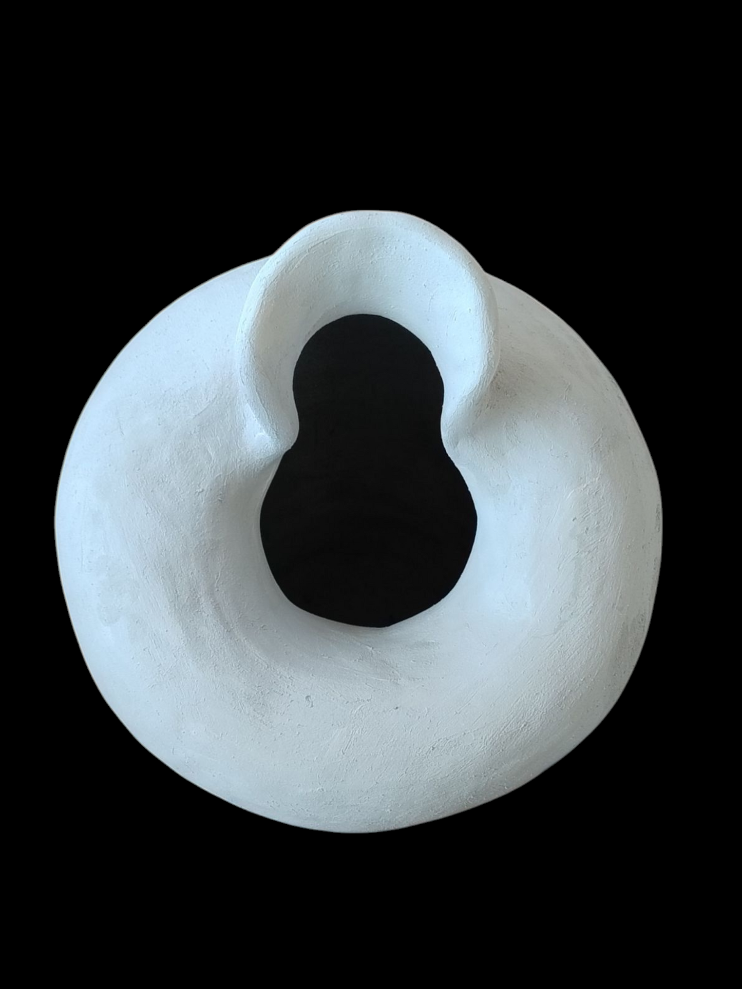 Graue strukturierte Vase