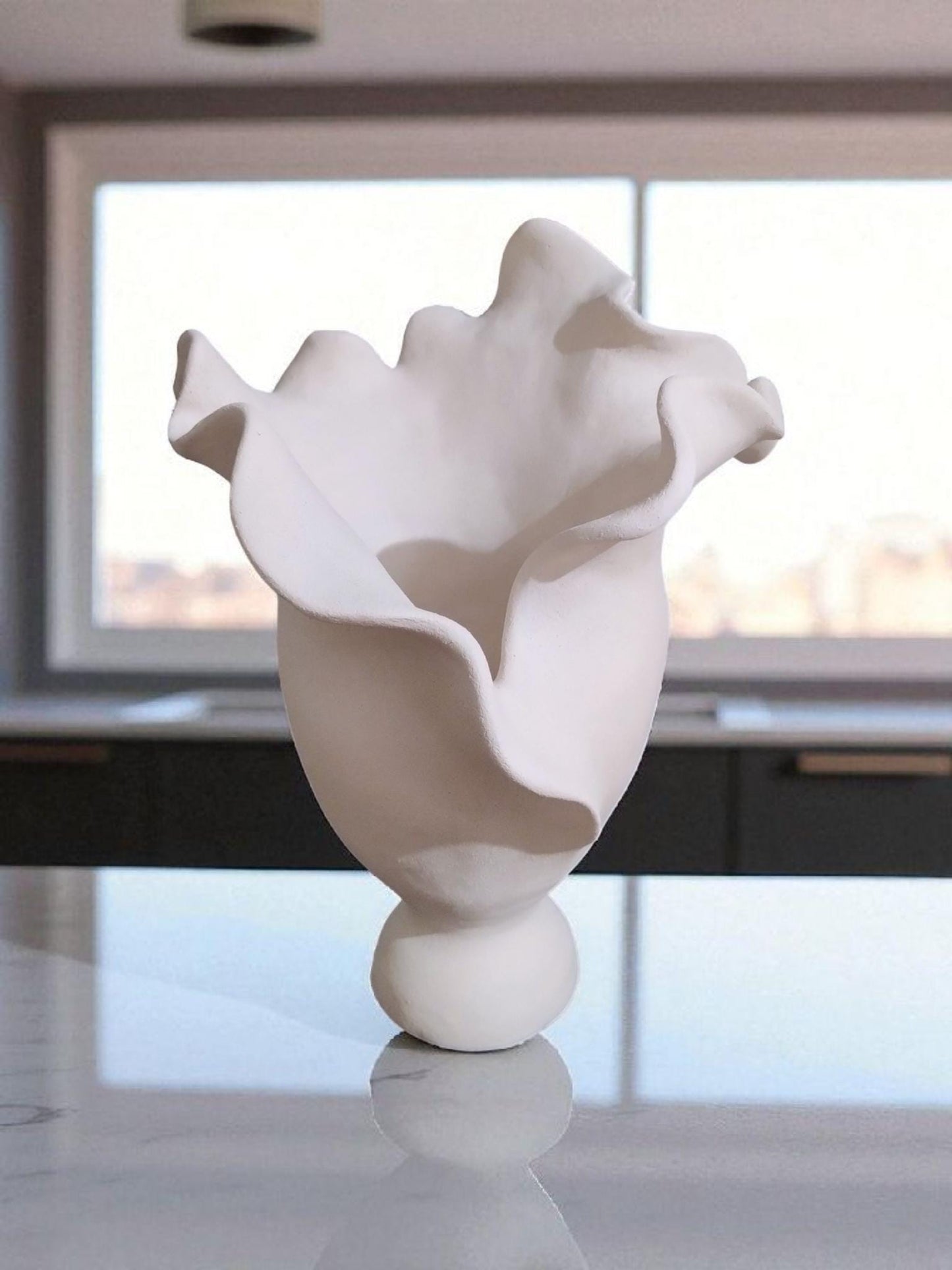 Pedestal Bowl Sculpture, handmade ceramic