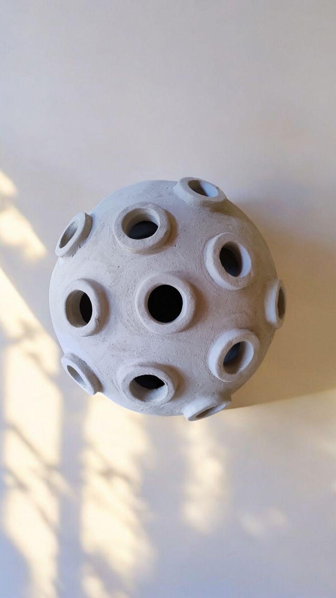 Freya Round — Wall Sconce, handmade ceramic