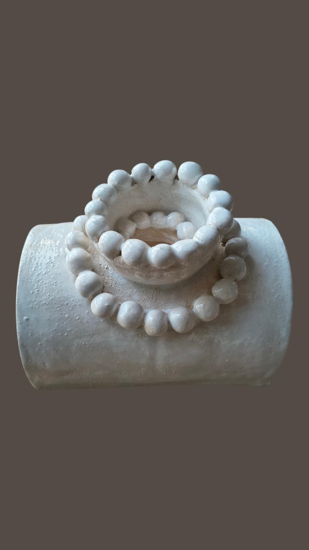 Pearl — Wall Sconce, handmade ceramic
