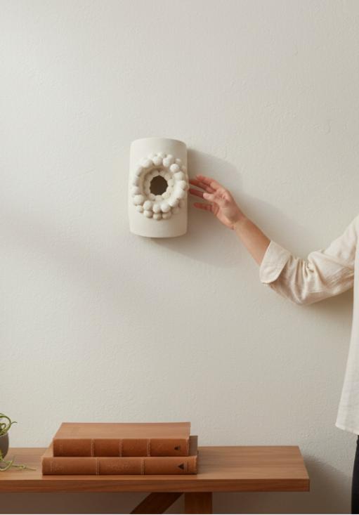 Pearl — Wall Sconce, handmade ceramic