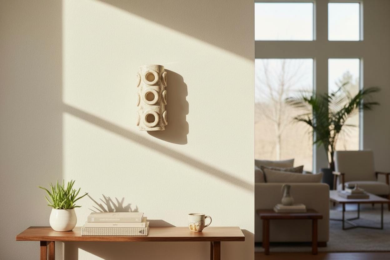 Freya — Wall Sconce, handmade ceramic