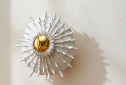 Coastal Wall Sconce, handmade ceramic