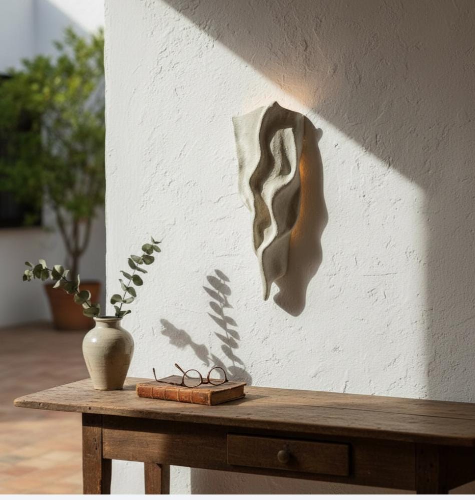 Calyx — Wall Light, handmade ceramic