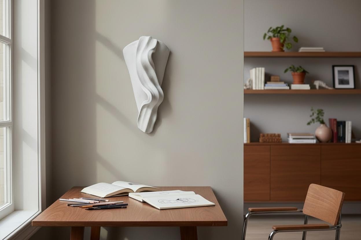 Rose — Wall Sconce, handmade ceramic