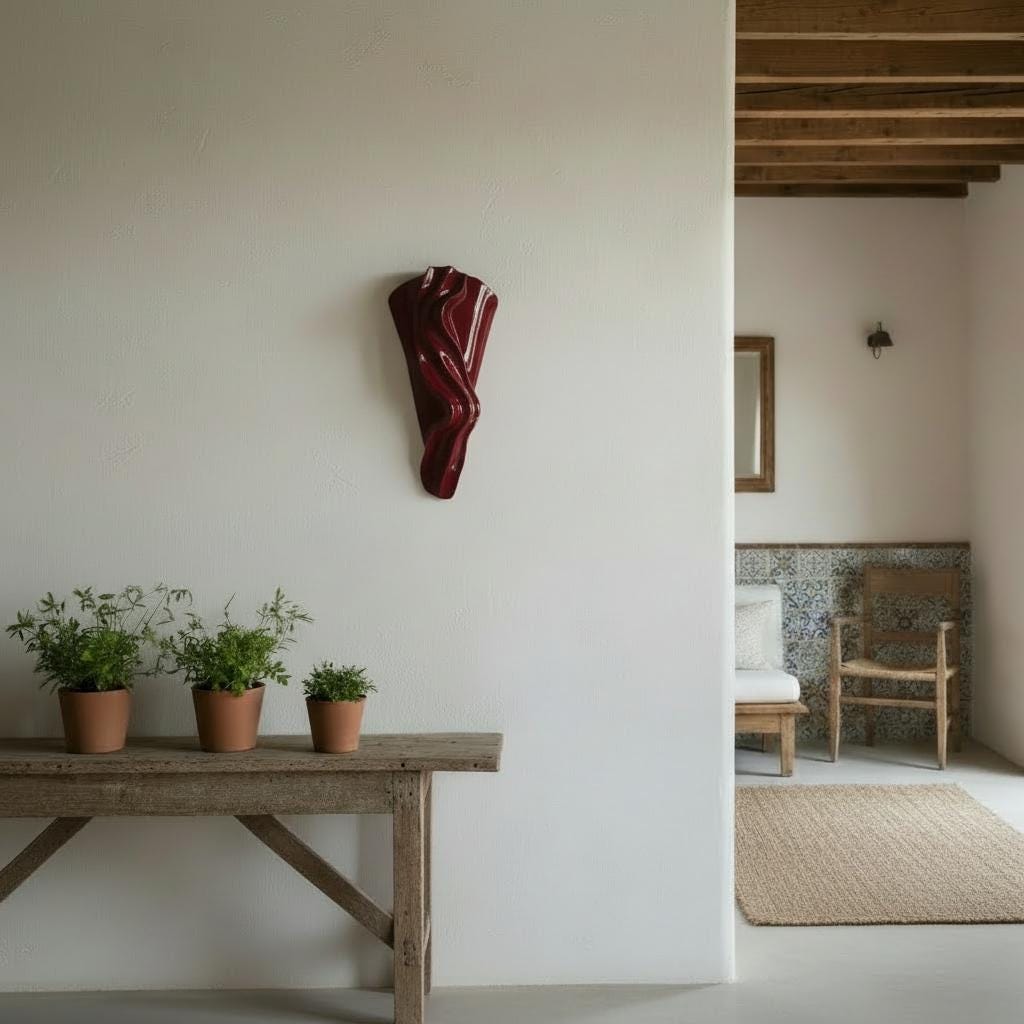 Rose — Wall Sconce, handmade ceramic