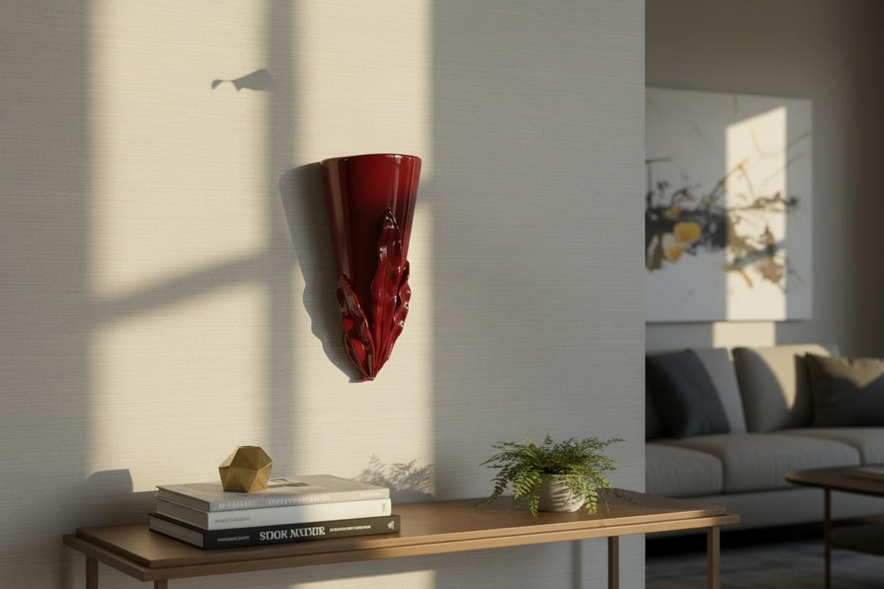 Leaves — Wall Sconce, handmade ceramic