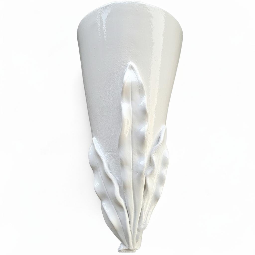 Leaves — Wall Sconce, handmade ceramic