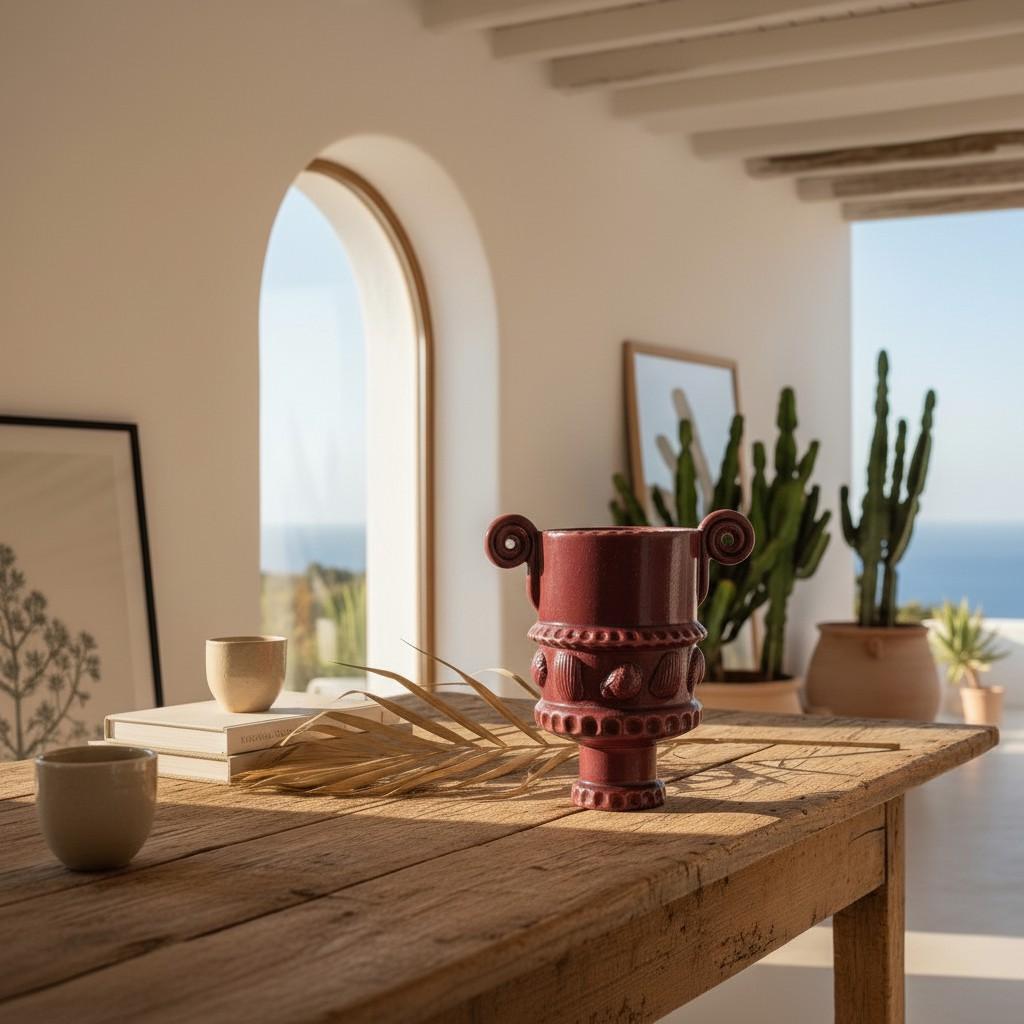 Pedestal Vase, handmade ceramic