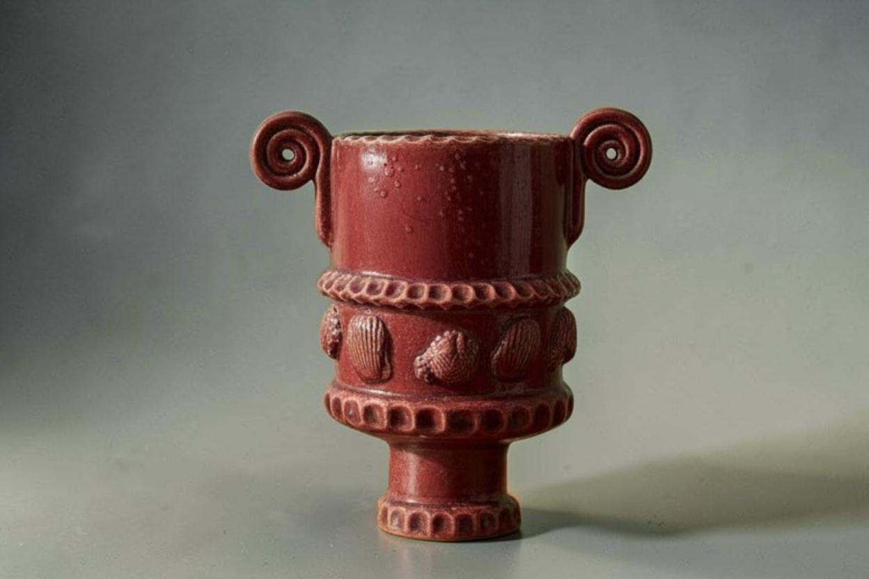 Pedestal Vase, handmade ceramic