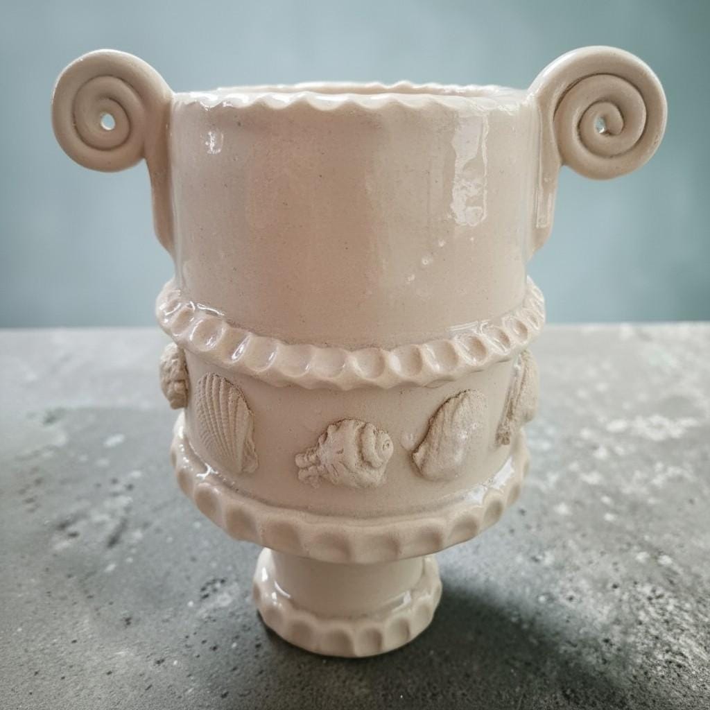 Pedestal Vase, handmade ceramic