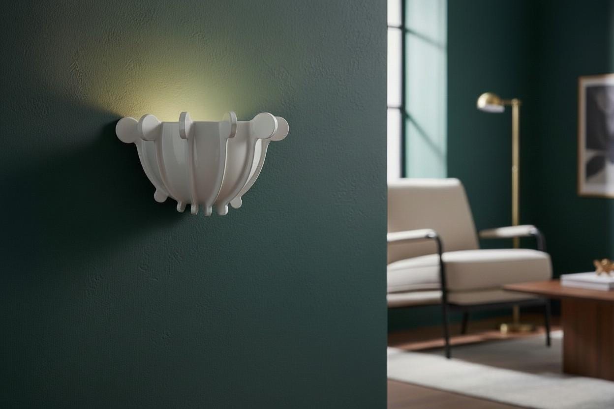 Neo Art Deco — Wall Lamp, handmade ceramic