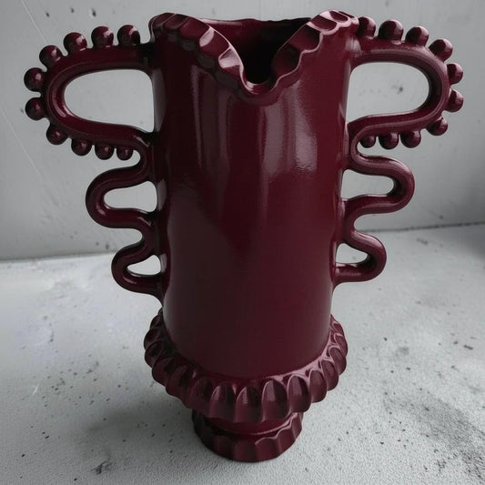 Contemporary Pedestal Vase, handmade ceramic