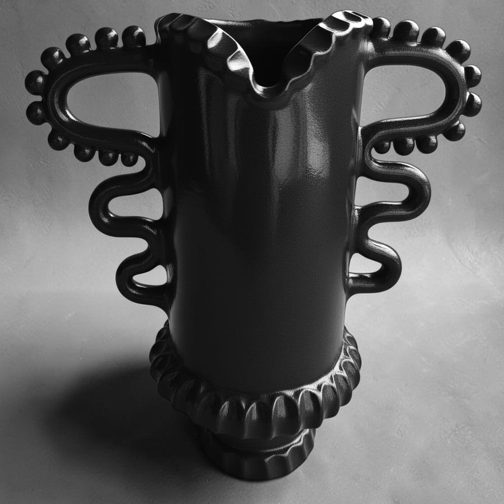 Contemporary Pedestal Vase, handmade ceramic