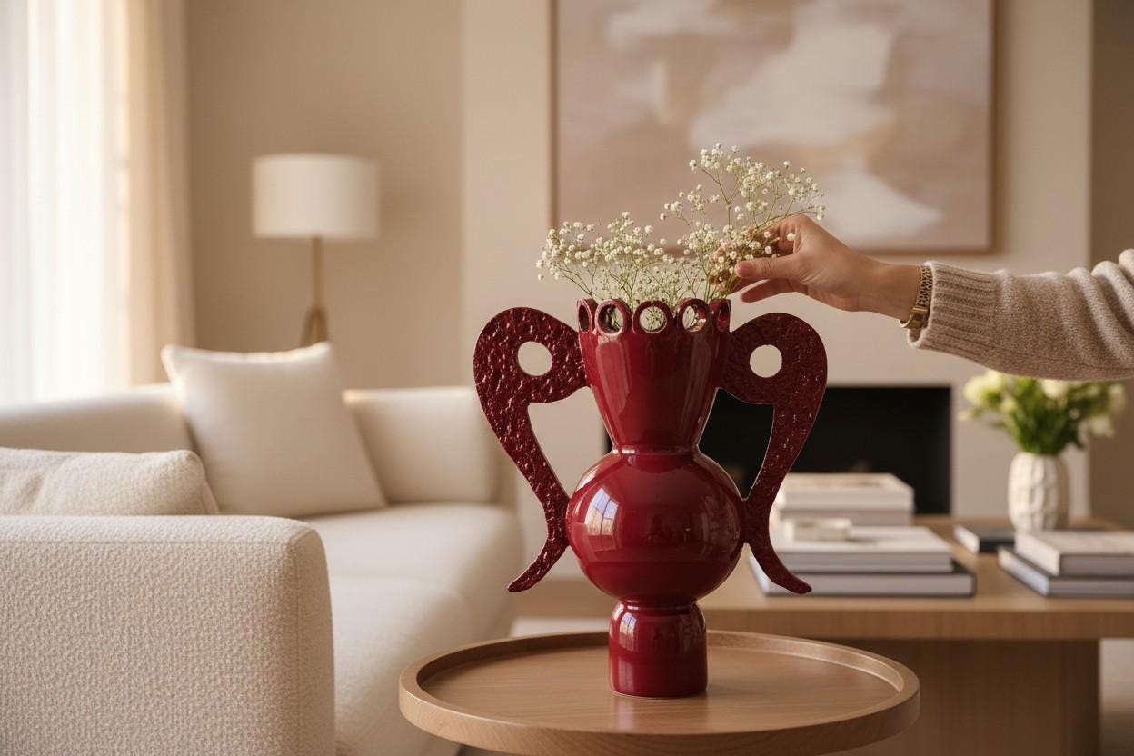 One of a Kind Vase, handmade ceramic