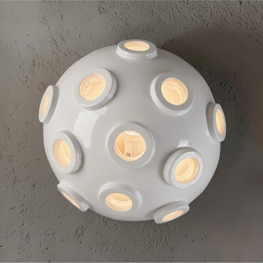 Freya Round — Wall Sconce, handmade ceramic
