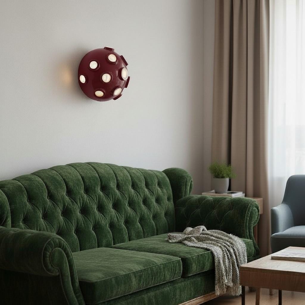 Freya Round — Wall Sconce, handmade ceramic
