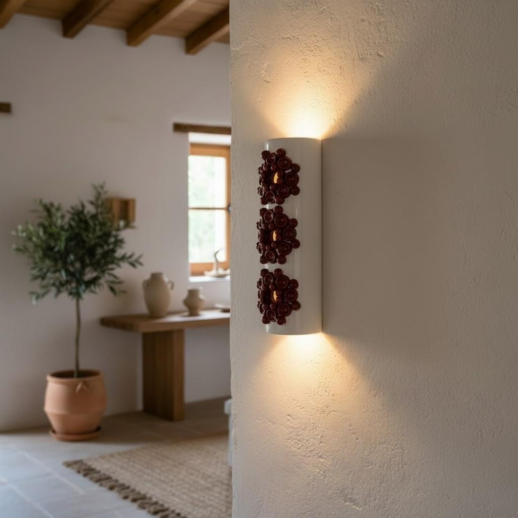Mia — Wall Sconce, handmade ceramic