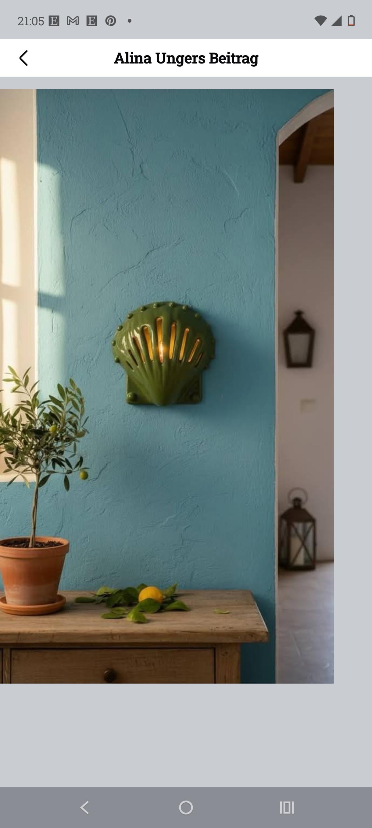 Venus — Wall Sconce, handmade ceramic