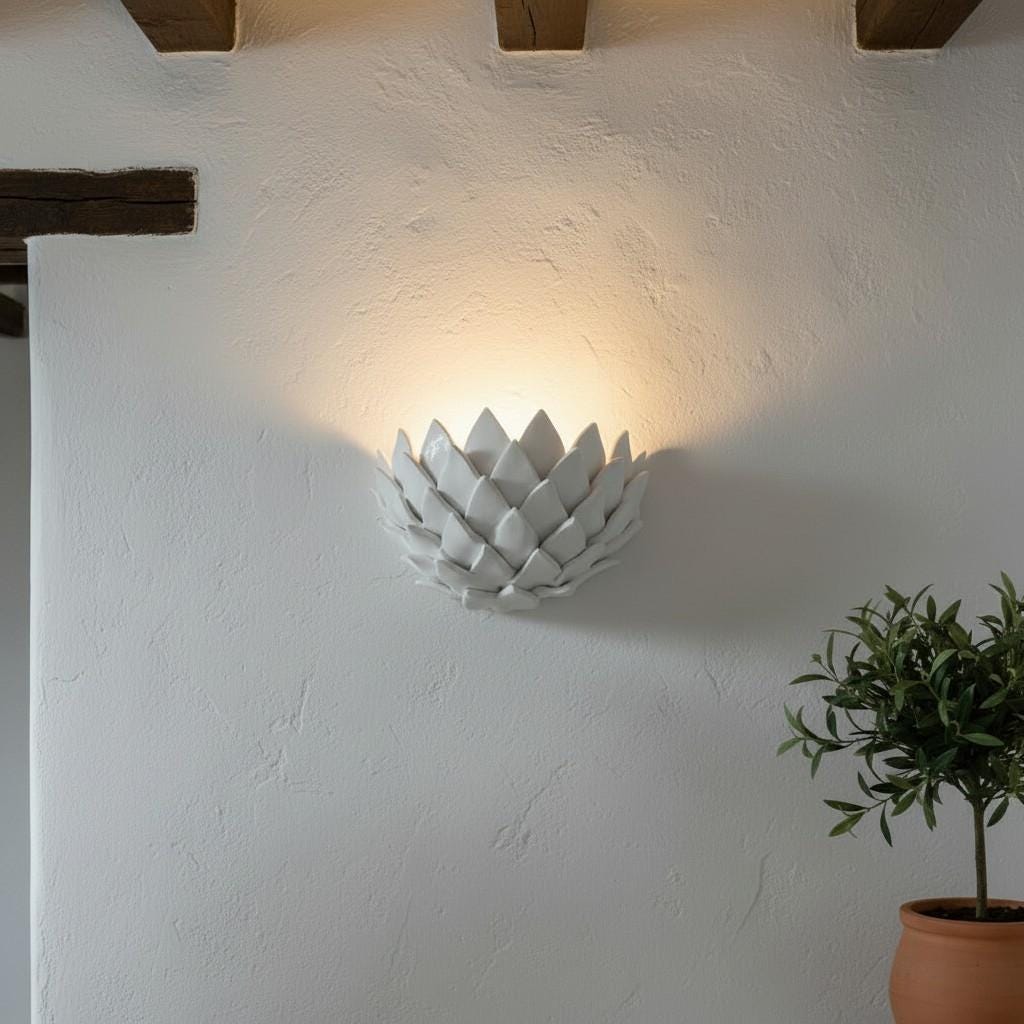 Lara — Wall Sconce, handmade ceramic