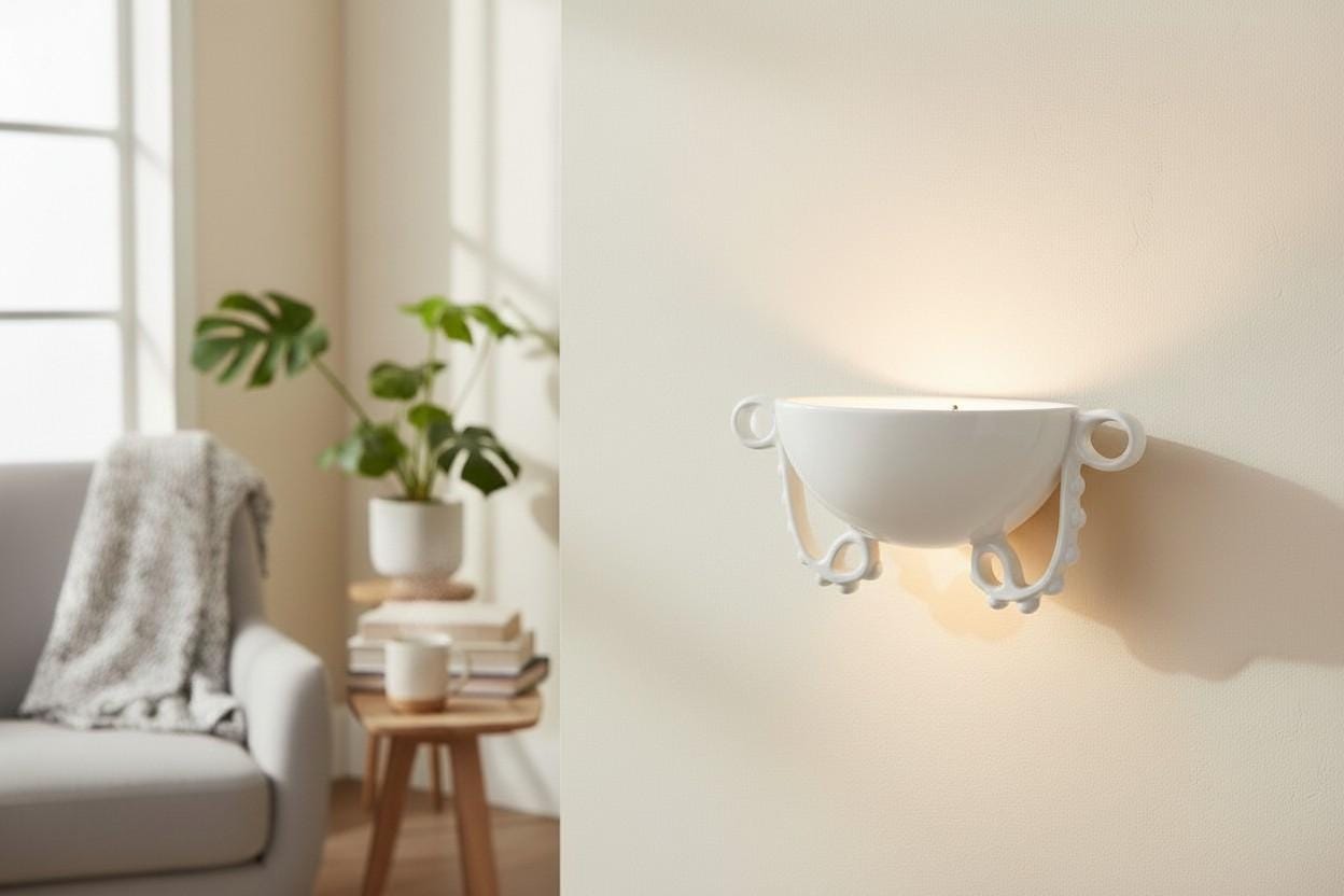 Amber — Wall Sconce, handmade ceramic