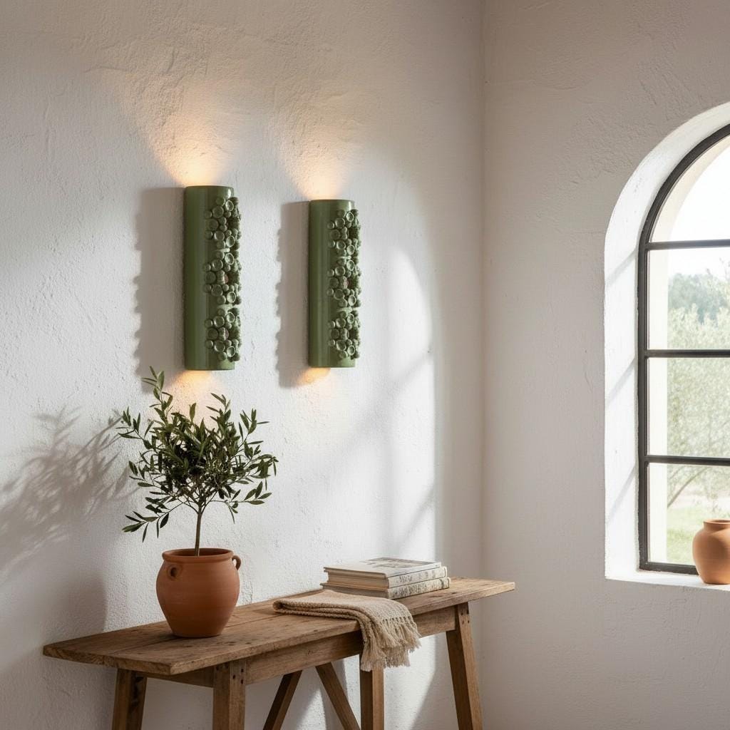 Mia — Wall Sconce, handmade ceramic