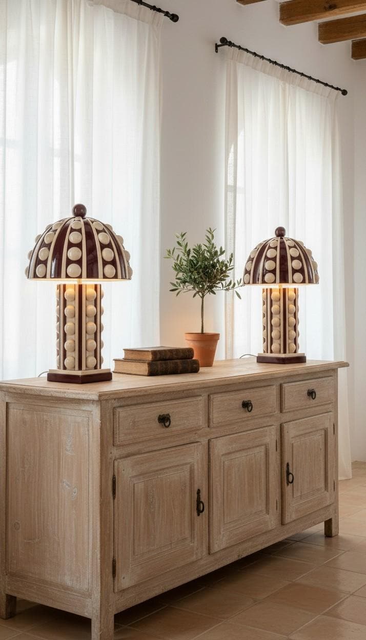 Mushroom Table Lamp — Large, handmade ceramic